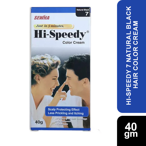 Hi-Speedy 7 Natural Black Hair Color Cream-40gm