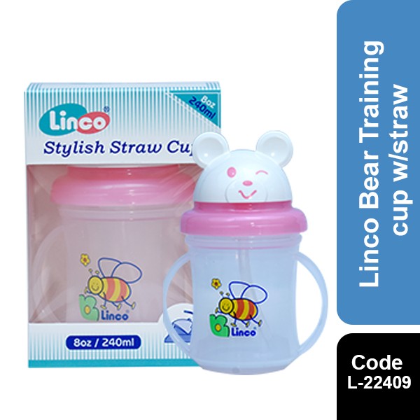 Linco Bear Training cup with straw L-22409