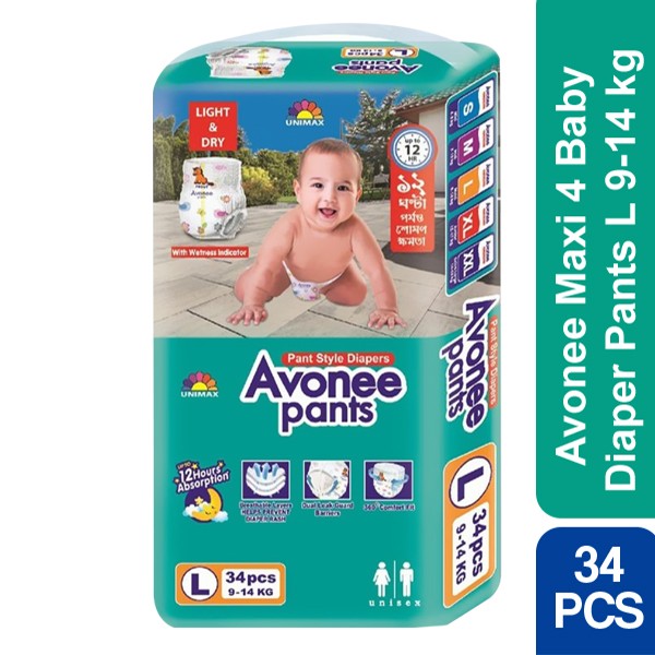 Avonee Baby Pants L 9-14 kg 34 pcs