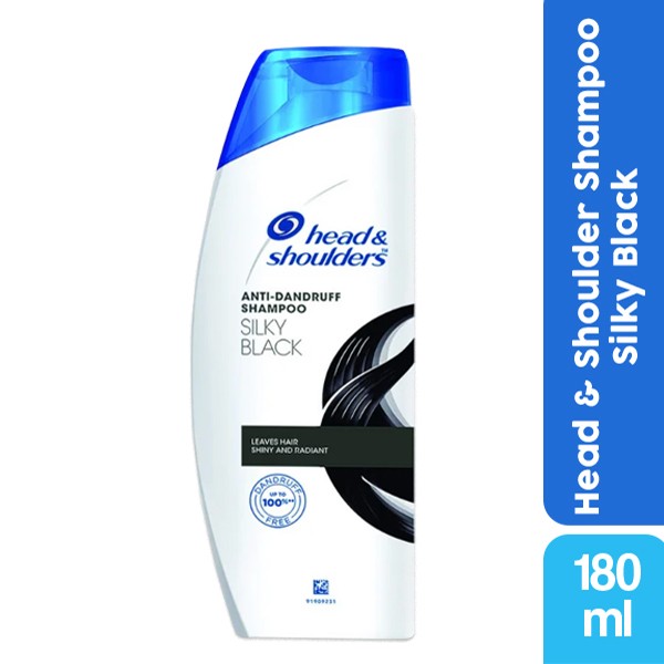 Head & Shoulders Shampoo Silky Black 180ml