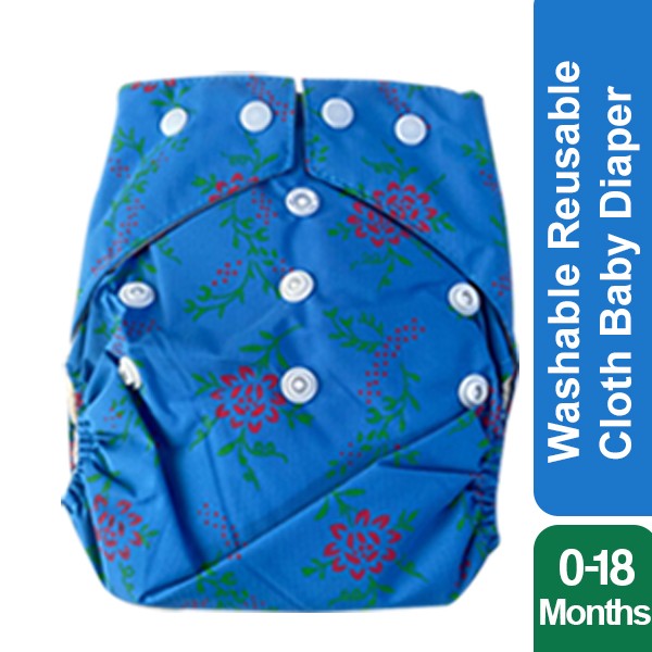 Washable Reusable Cloth Baby Diaper 0- 18 Month