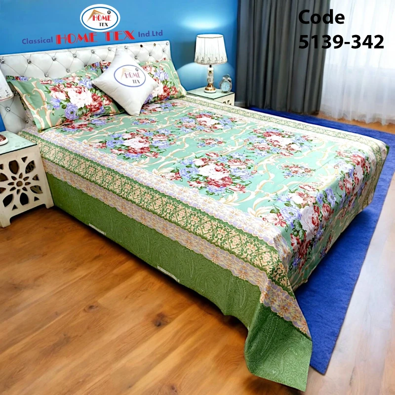 Clasical HomeTex Double Star Twill Bed Sheet 5139-342
