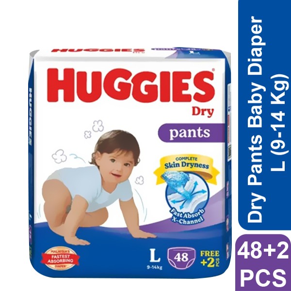 Huggies Dry Pants L (9-14Kg) 50 pcs
