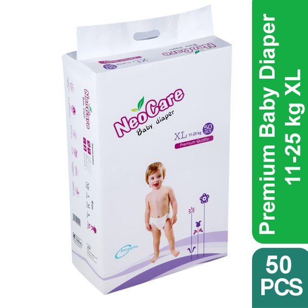 Neocare Premium Baby Diaper XL (11–25 kg) – 50 Pcs