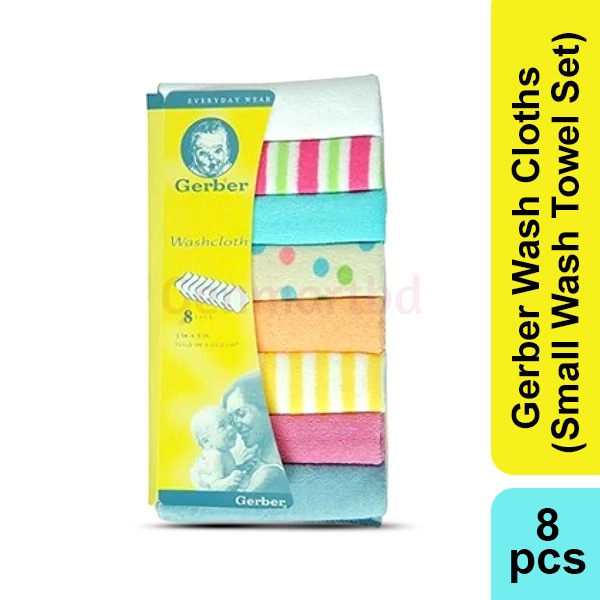 Wash Cloths 8 pcs Pack (Small Wash Towel Set)