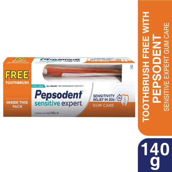 Pepsodent Toothpaste Sensitive Expert Gum Care 140gm (Toothbrush Free)