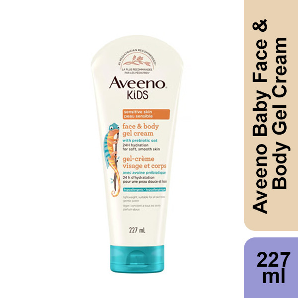 Aveeno Baby Face & Body Gel Cream for Sensitive Skin 227 ml