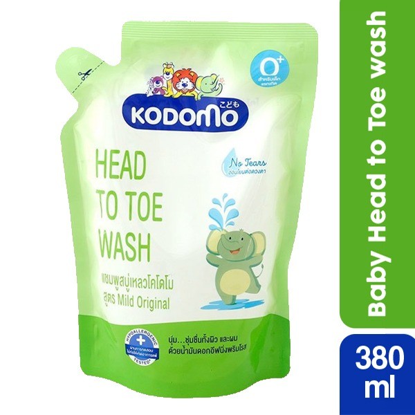 Kodomo Head To Toe Wash Mild Original Refill 380 ml